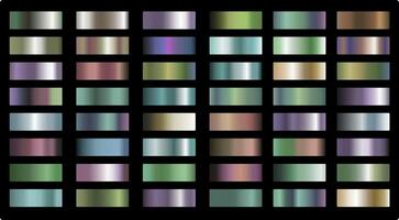 Metallic gradient set vector