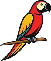 Parrot Bird Parrot isolated on white background vector