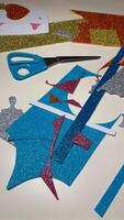 Hobby for home using foamiran with sparkles photo