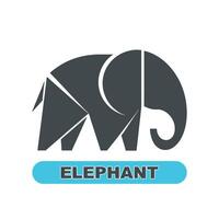Elephant Logo with Modern Minimalist Design vector