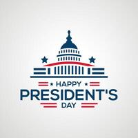 Presidents Day Background Template With Silhouette vector
