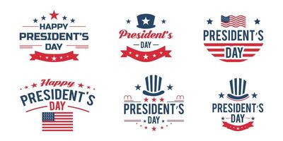Set Of Happy Presidents Day Handwritten Phrases, Washington's Birthday Background vector