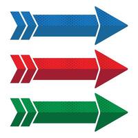 Arrow symbol design different colors vector