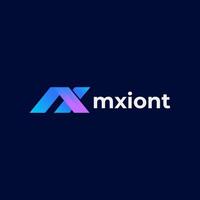 Modern MX logo design template for brand vector