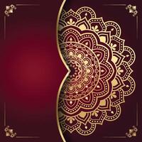 Elegant Gold Mandala Art Design with Luxurious Gold Color Patterns vector