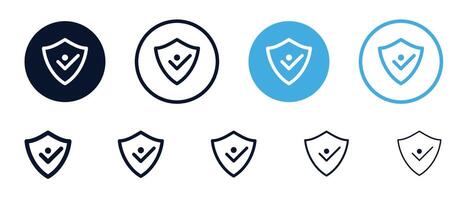 Shield verify icon illustration Solid icon illustration. For website design, logo, app, vector
