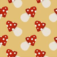 Amanita seamless pattern vector
