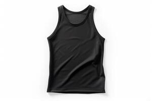 Black tank top on white background photo