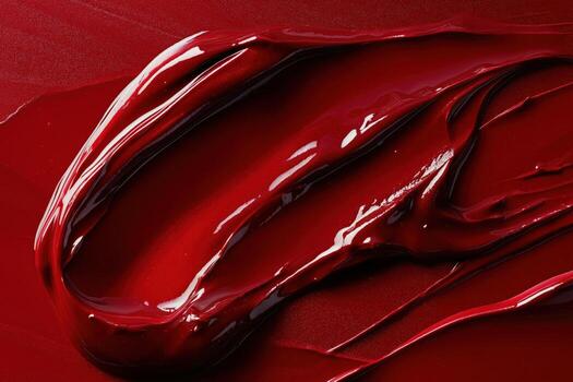 Rich red glossy texture of a smooth surface photo