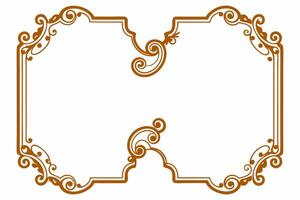 decorative frame with swirls vector