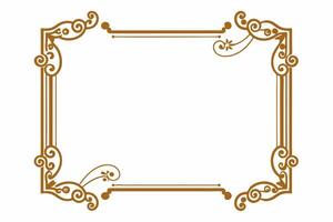 an ornate frame with a scroll pattern vector
