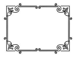 a black and white drawing of a decorative frame vector