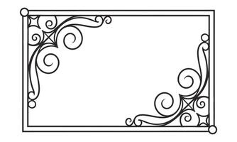 a black and white drawing of a decorative frame vector