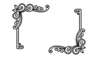 a black and white drawing of a square frame vector