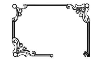 a black and white drawing of a square frame vector