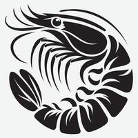Professional Shrimp Fish Silhouettes in Bold and Clean Style for Versatile Projects vector