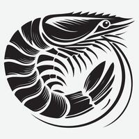 Professional Shrimp Fish Silhouettes Designed for Modern and Versatile Applications vector