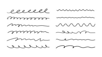 Hand Drawn Doodle Highlight Underlines vector