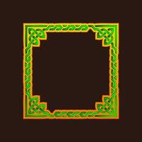 Celtic square frame. Celtic braided frame design, Irish traditional square border perfect for greeting card ,invitation or for your icons vector