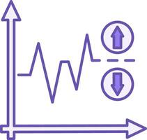 Colored Volatility Icon. Illustration. Stock or Securities Price Volatility. Graph, Statistical Financial Indicator. Stock Market Concept vector