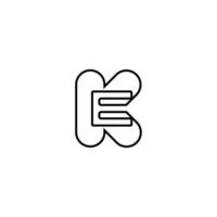Abstract KE EK Letter Logo with Modern Design vector