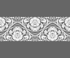 Floral lace pattern and Ethnic Textile neckline design and motif for textile branding Fabric Design vector