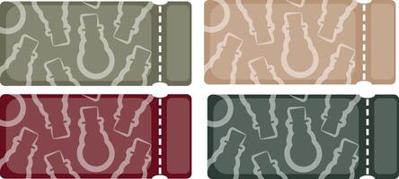set of various colorful Christmas coupons with simple snowman icons randomly arranged for various New Year and Christmas discounts vector