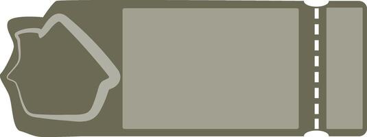 new year coupon in pastel green color with simple gingerbread house icons located on the right side, for various new year discounts vector
