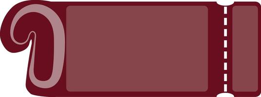 new year coupon in pastel red color with new year candy icon located on the right side, for new year and christmas discounts vector