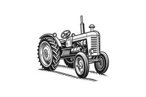 Rolling Through Fields Tractor Heritage vector
