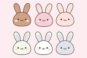 Bunny Squad Sweet and Smiling vector