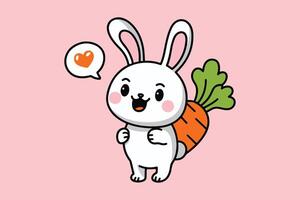 Happy Hopper with a Heart vector