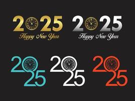 2025 , Happy New Year 2025 greeting card design template. End of 2024 and beginning of 2025. The concept of the beginning of the New Year. The calendar page turns over and the new year begins. vector
