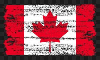 Canada flag in grunge style vector