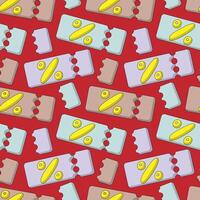 Seamless pattern with discount coupons vector