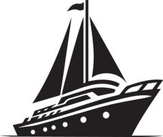 Yacht illustration, , on a white background vector