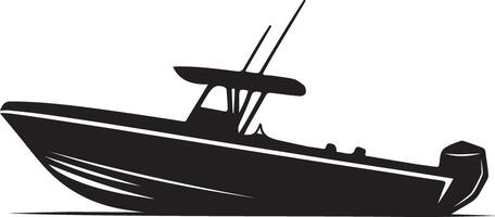 Fishing boat , silhouette, , black color vector