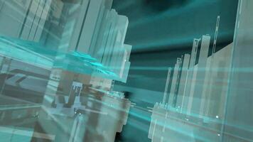 Abstract Technology Blocks Background 3D Rendering video