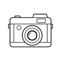 DSLR Photography Camera - Minimalist Line Art Illustration for Tech and Creative Projects vector