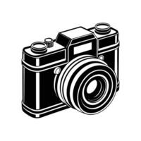 DSLR Camera Outline - Simple Line Art Illustration for Photography and Technology Themes vector