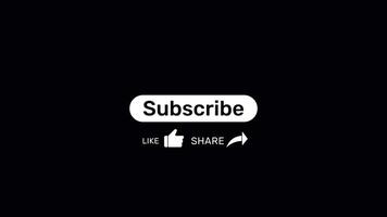 Subscribe, like, share button animation. Alpha channel 4k resolution. video