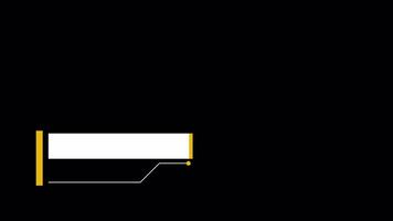 Minimal modern lower third yellow and white color line. Motion graphic lower third template with alpha channel video