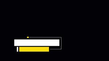 Minimal modern lower third yellow and white color line. Motion graphic lower third template with alpha channel video