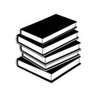 Illustration of a Book Stack Icon for Education, Reading, and Literary Knowledge vector