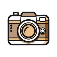 DSLR Camera Icon - Minimalist Line Art Illustration for Photography and Tech Projects vector