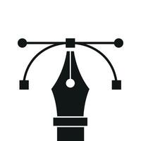 Pen Tool Icon Symbol Design On White Background vector