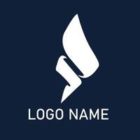 The fabric logo that forms a twister is suitable for your business with a blue background adding an elegant impression vector