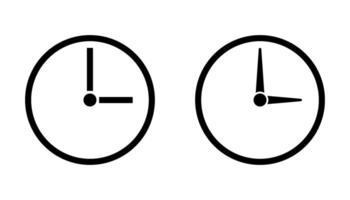 Simple clock icon. Time, stopwatch, clock. Minimalistic style. Editable Stroke. Simple and editable clock design. vector