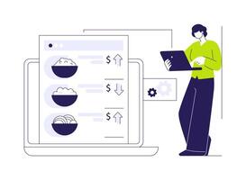 Dynamic pricing abstract concept illustration. vector