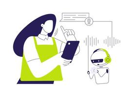 Speech recognition abstract concept illustration. vector
